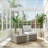 2-Piece All-Weather Outdoor Rattan Patio Furniture Set With  25.2 Inches Width Armless Sofa & Coffee Table,