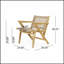 Ensemble de 2 fauteuils club d'extérieur en osier tissé BRAXTON, structure en bois d'acacia durable, design rustique et moderne