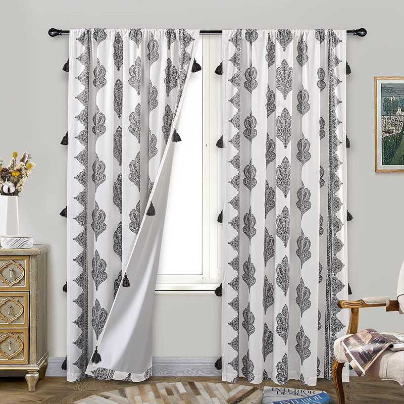 Abtal Room Darkening Curtain Pair, Dark Gray