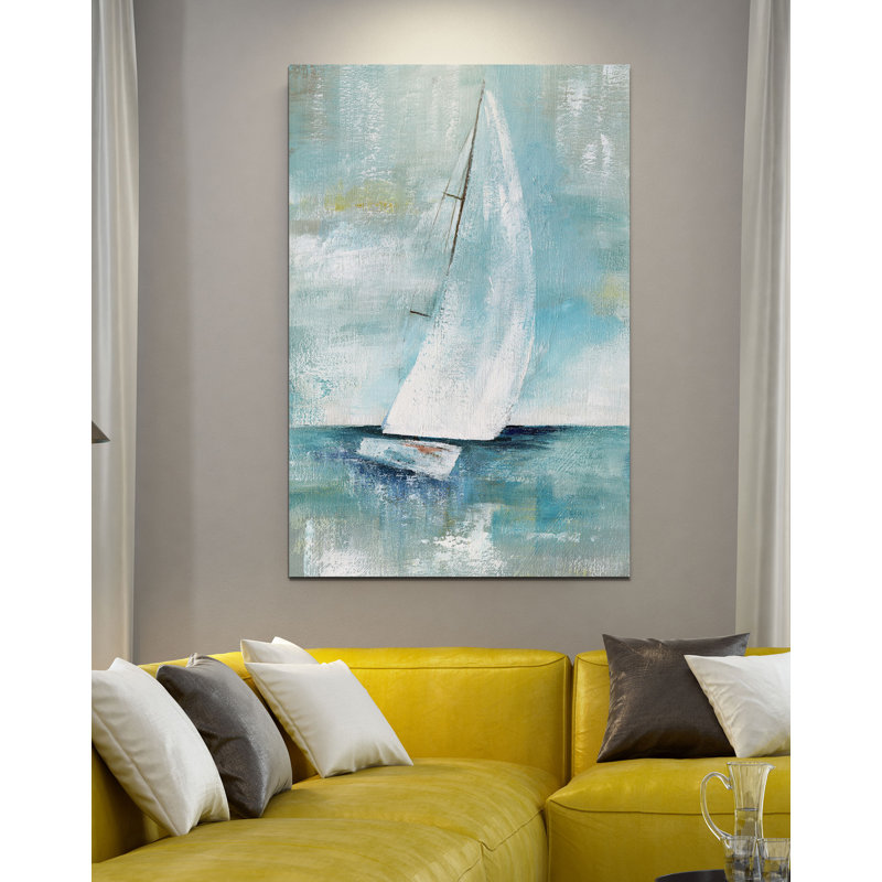 « out voilier »-impression sur toile, H 18 po x l 12 po x P 1,5 po, Toile tendue