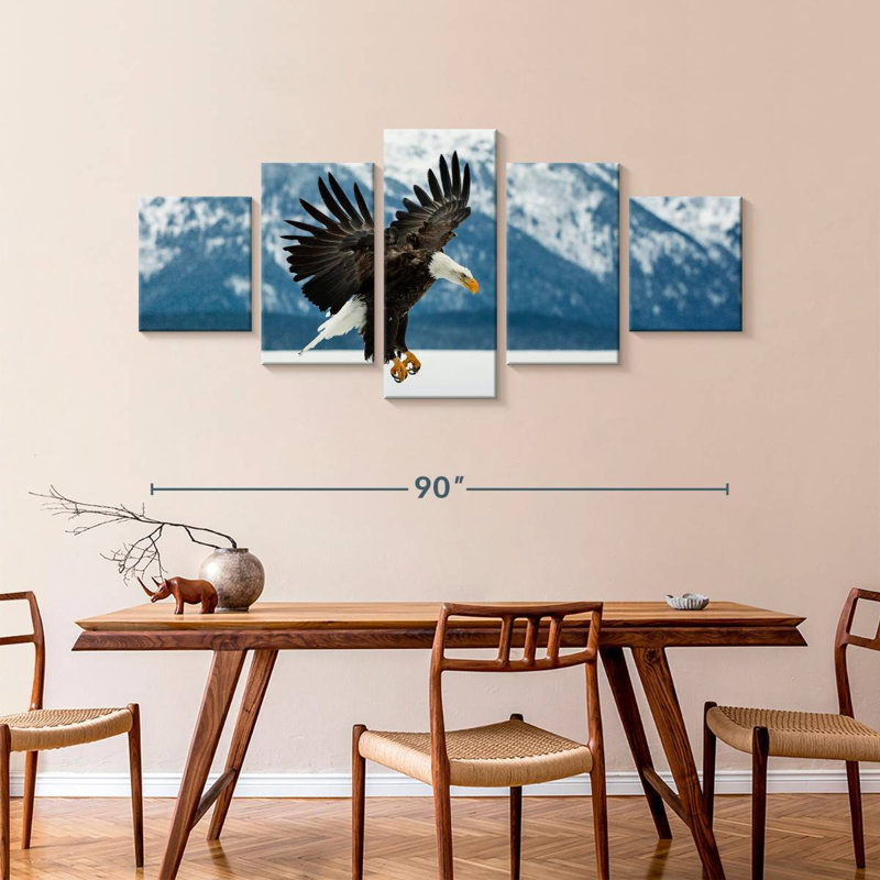 Bald Eagle On Winter, 42" H x 92" W
