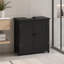 Meuble de rangement sous lavabo de 60 cm (23,5 po) avec découpe en U, organisateur de meuble-lavabo moderne à double porte avec tablette réglable, lavabo non inclus