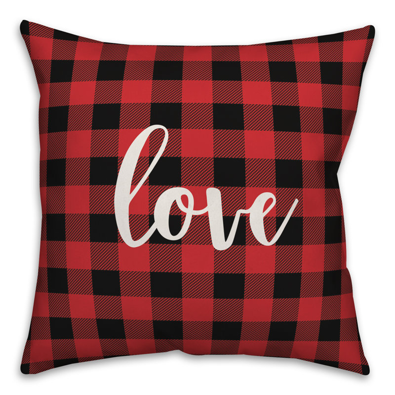  Love in Buffalo Check Plaid, Pillow Cover