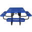 Table de pique-nique carrée en acier pour l'extérieur 46 ", avec parasol-1051330312
