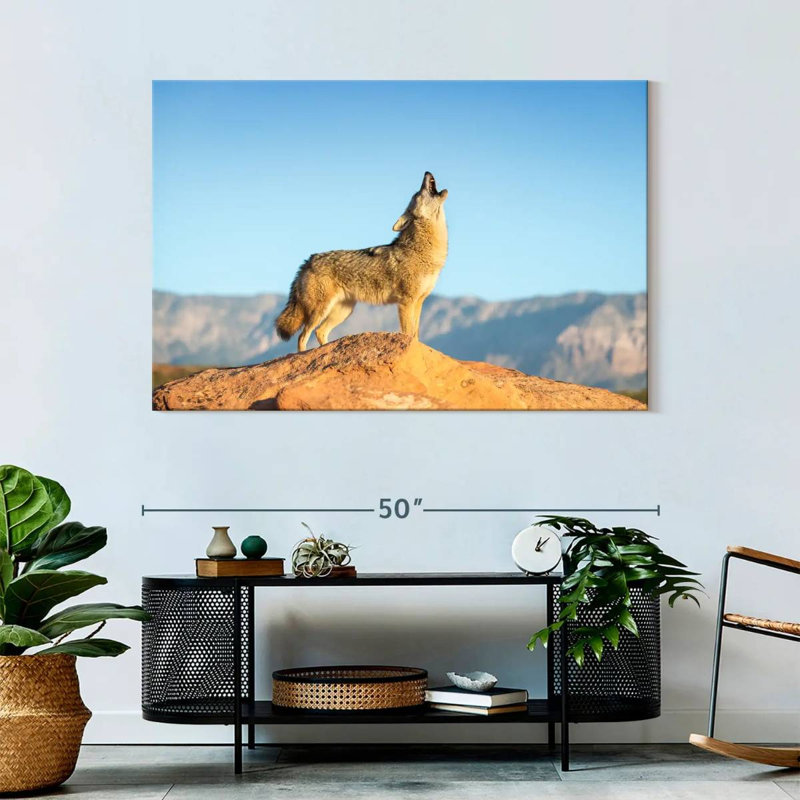 Howling Coyote, 32" H x 48" W