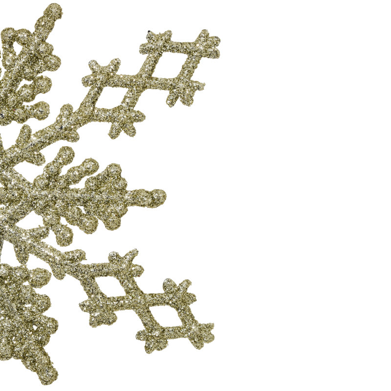 Ornement en forme de flocon de neige scintillant, Champagne