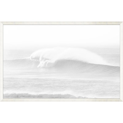White Wave Framed Acrylic Painting Print