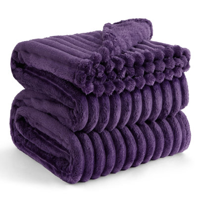 Couverture en flanelle ultra douce et douillette Essential Bed 299 g / m² pour lit et canapé GentleSoft ™ ️