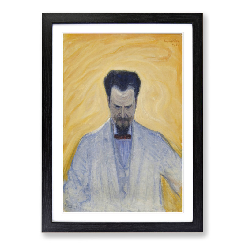 Portrait of Ernest Thiel by Eugene Jansson - Framed Print, Black Framed, 65cm H x 48cm W x 2cm D