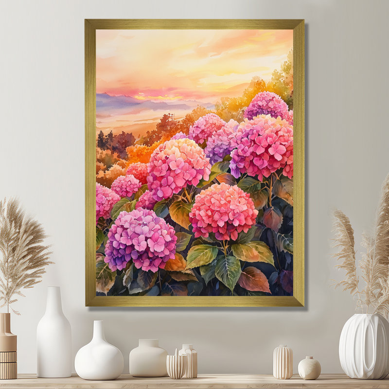 Wagner - impression sur toile florale, Reproduction encadrée d'une seule photo, H 32 po x l 24 po, Doré