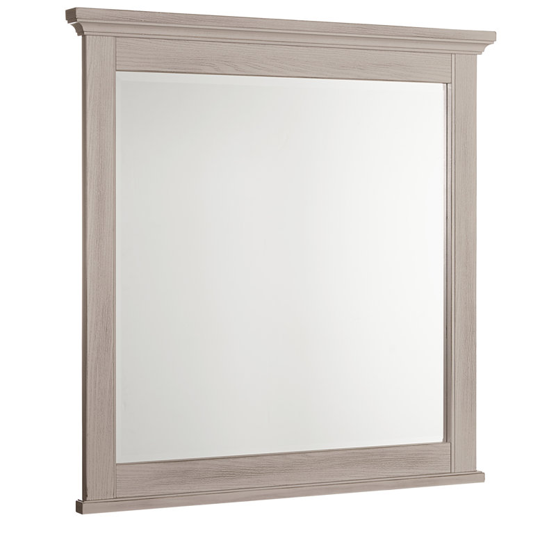 Erving Solid Wood Flat Dresser Mirror, Dover Gray