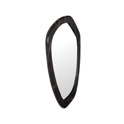 Morphic Petrified Mirror, Point, Black Frame