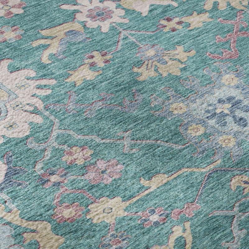 Premium Machine Washable Gurubaksh AMF1154 Global Rug, Rectangle 2'6" x 3'10"