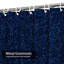 Rideau de douche bleu marine avec 12 crochets-129039822