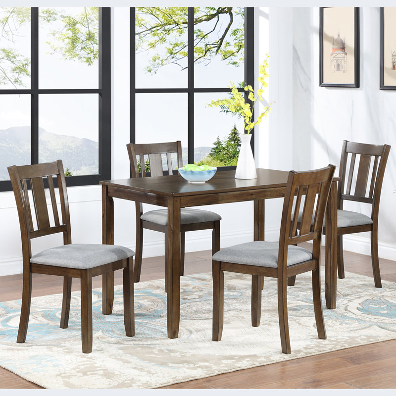 Wooden Dining Rectangular Table, Kitchen Table For Small Space, 4 Person Dining Table, Walnut ONLY THE TABLE