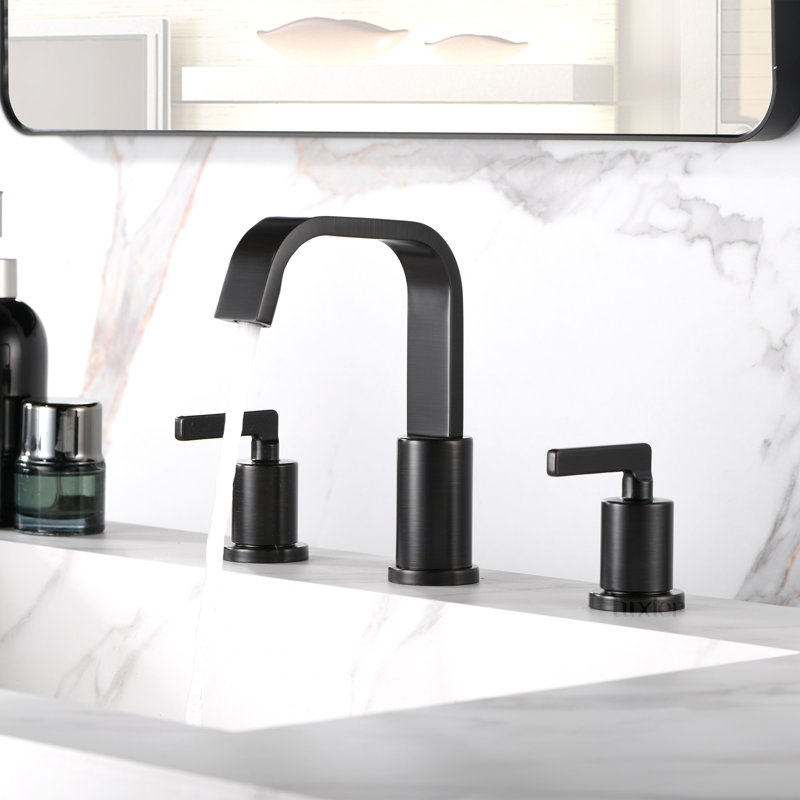 Widespread Bathroom Faucet with Drain Assembly, Oil Rubbed Bronze