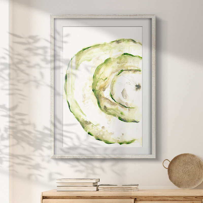 Lichen Halo V - impression encadrée, H 28,5 po x l 20,5 po, Blanc