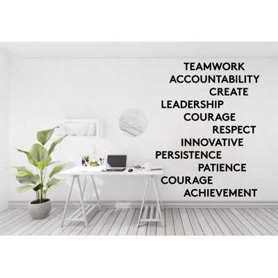 Adhésif décoratif de bureau, citation de travail pour employé de bureau, autocollant de motivation inspirant le travail d'équipe, décoration murale