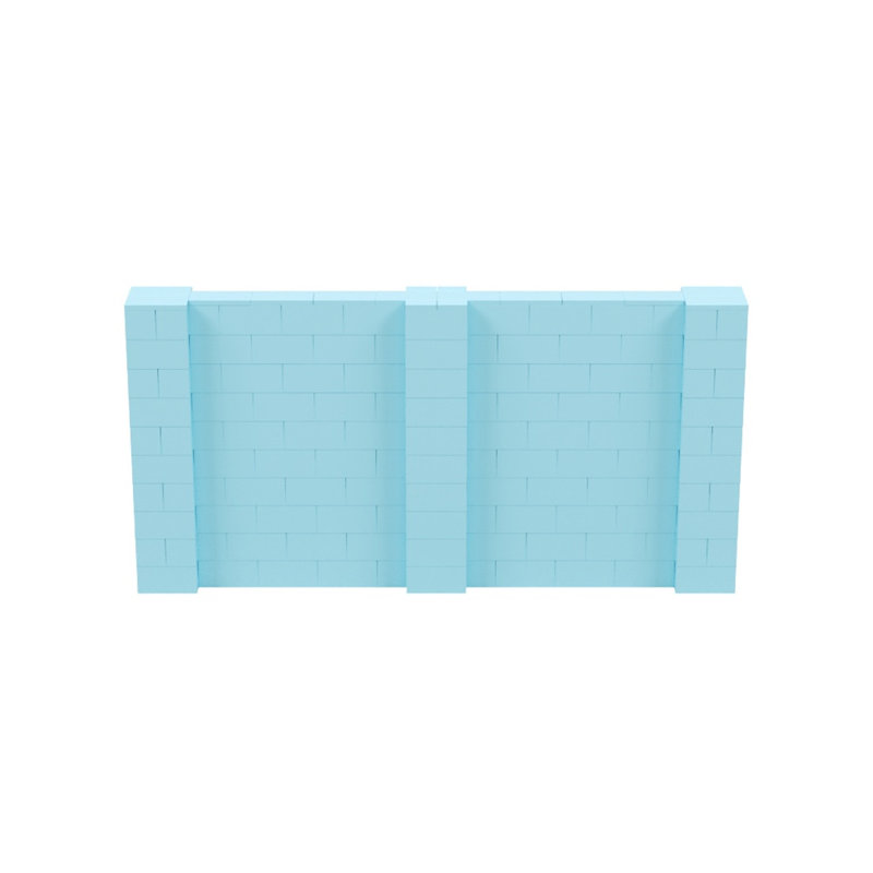 Ensemble mural de blocs géants 7 'T, H 60 po x L 120 po, Bleu clair