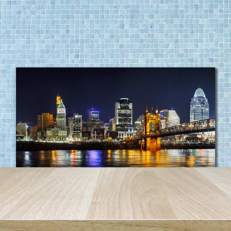 50cm W x 100cm L Glass Peel and Stick Panel