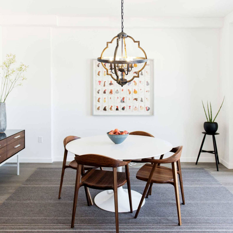 Edwards 4 - Light Dimmable Geometric Chandelier