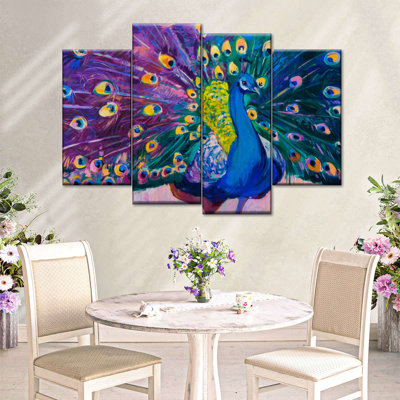 " Dazzling Peacock " 4 - Pieces