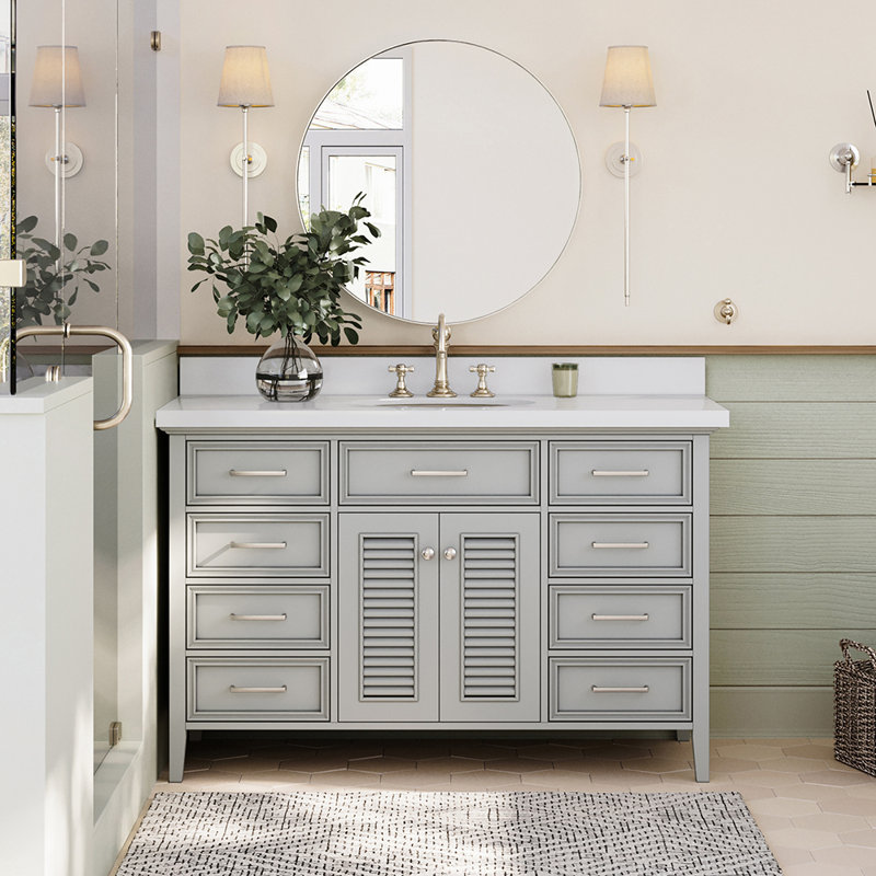 Ensemble de meuble-lavabo simple 55 po Blazier, Gris