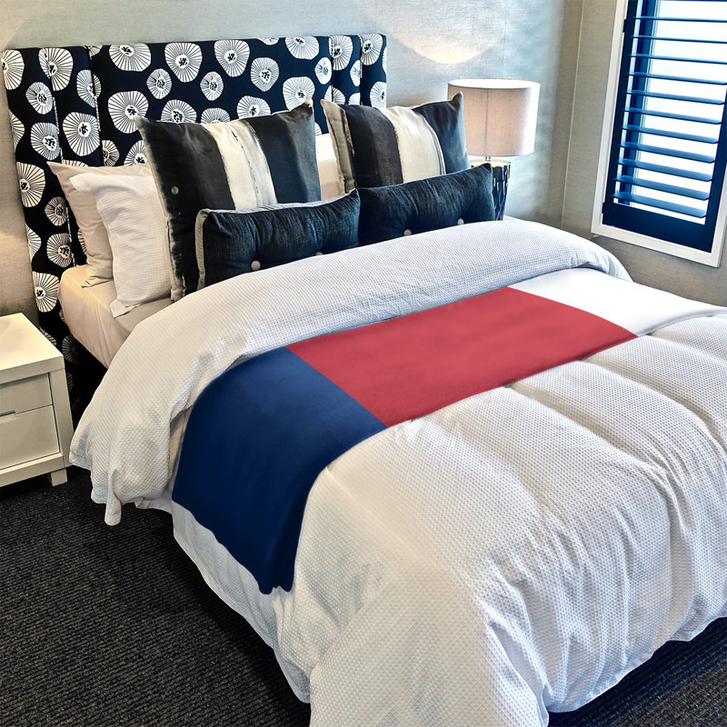 Quilted Throw Blanket, Texas Baseball, 60" W x 80" L, Royal Blue/Red/White