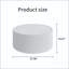 Table basse cylindrique avec plateau en pierre frittée et similicuir, motif doré-735004400