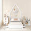 Lit plateforme en bois avec garde-corps et 2 tiroirs Wood House-502326574