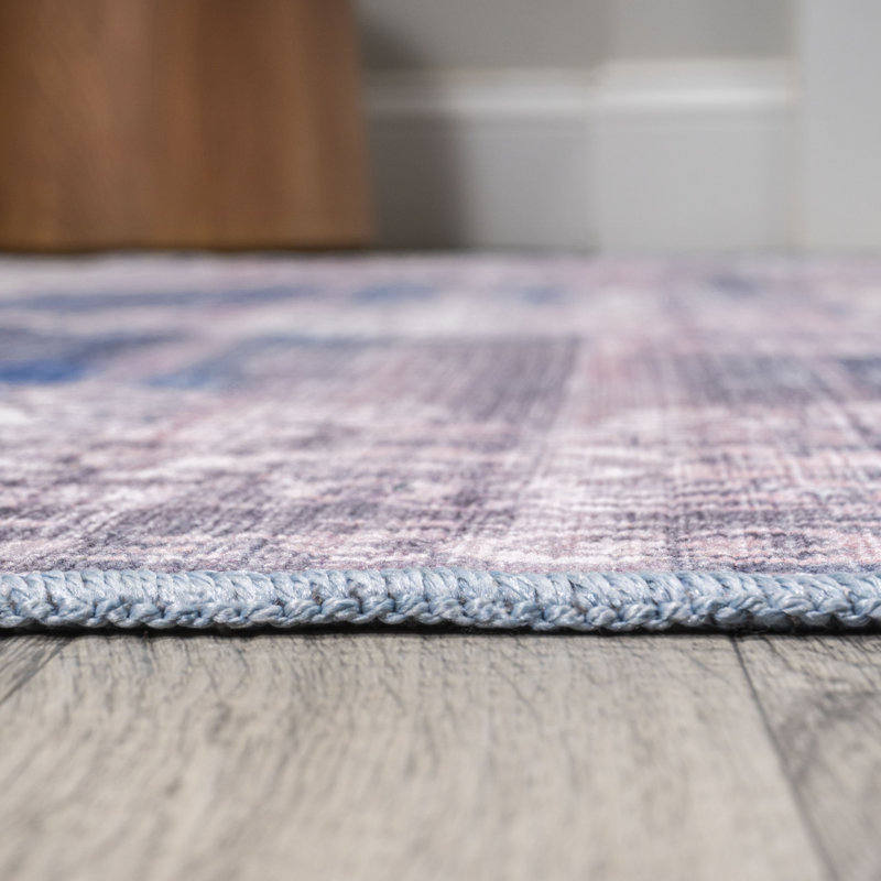 Tapis bleu Regis Bohemian Medallion, Rectangle 5 pi 3 po x 7 pi 7 po