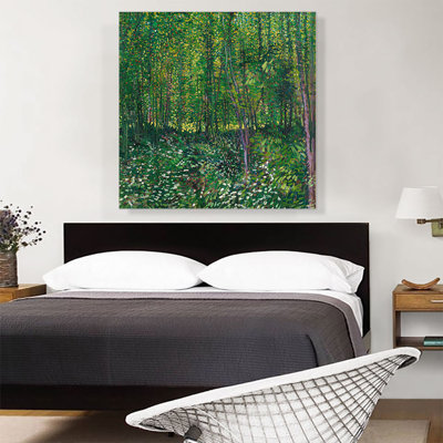 «Trees and Undergrowth 1887» par Vincent Van Gogh, reproduction d'art sur toile tendue