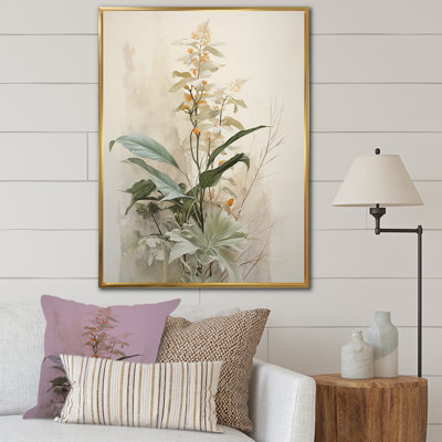 " Beige Minimalism Botanical Serenity II "