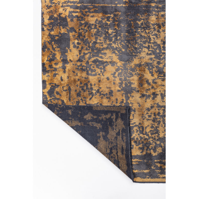 Grey Orange Oriental Luxury Area Rug, Rectangle 7'10" x 11'2"