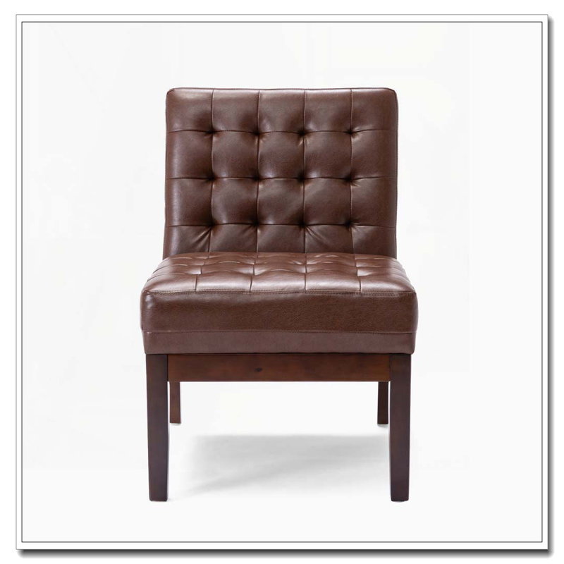 Chaise d'appoint avec surpiqûres gaufrées