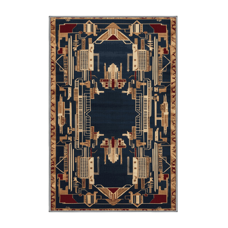 Tapis gris art déco lavable à la machine, Tapis de couloir 2 pi x 4 pi