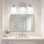 Luminaire de meuble-lavabo 3 lumières 22 po avec abat-jour en verre opale 22 po-133495802