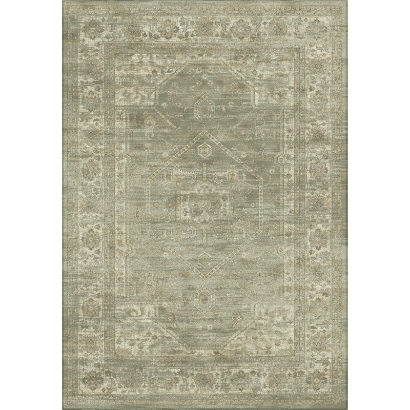 Evanoff Mouse Brown/Beige Area Rug, Rectangle 4' x 5'7"