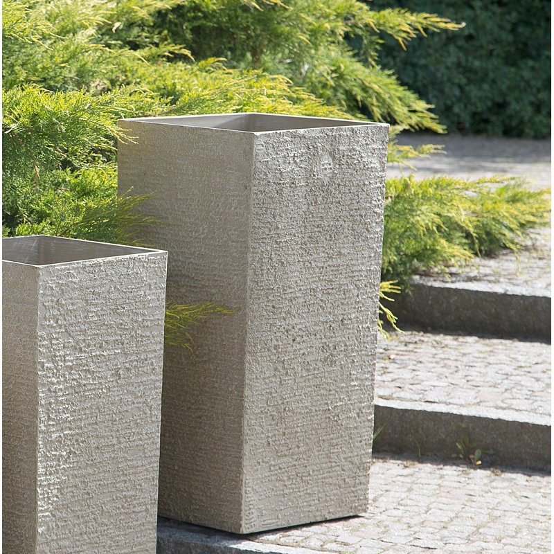 Adelina Pot Planter, 81 cm H x 40 cm W x 40 cm D, Beige