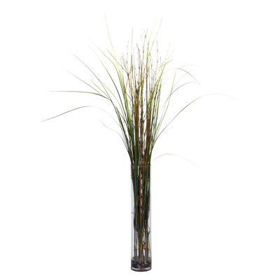 47 " H Faux Plant in Glass Decorative Vase