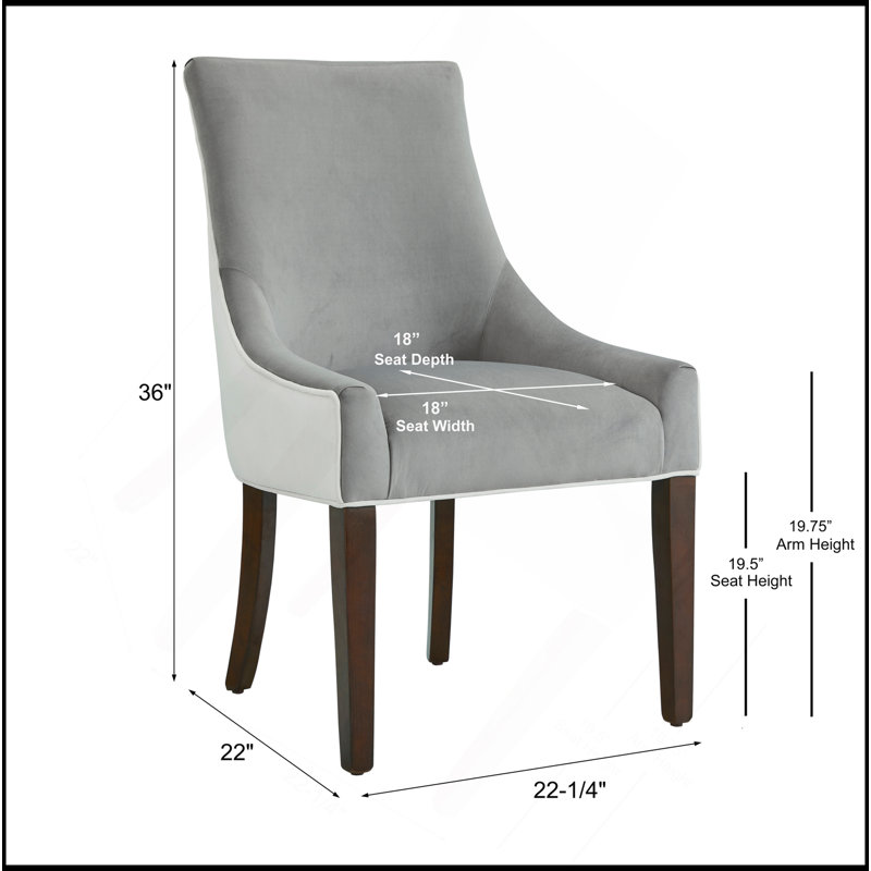 Chaise rembourrée Jackson - Fumée