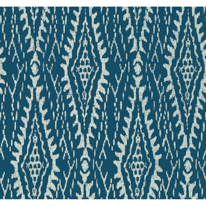 Rousseau Geometric Wallpaper Roll, Blue