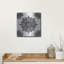 «Mandala Morning VI Black and White» par Anne Tavoletti, art mural en métal-983995783