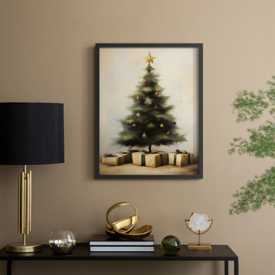 Art des Fêtes de Noël - Série 2 - CEC XXXV, reproduction encadrée - bois massif