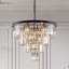 Lustre moderne à 5 niveaux en cristal K9, 61 cm (24 po) et 15 lumières.-1904912333-2124443930
