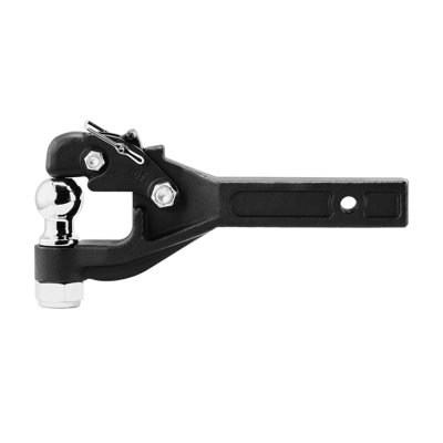 Pintle Hook 16000 lbs Towing Capacity 2-inch Hitch Ball Black Powder Coat Steel 1 Pack for Trailers
