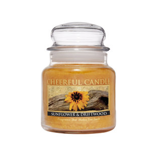 Sunflower And Driftwood Scented Jar Candle