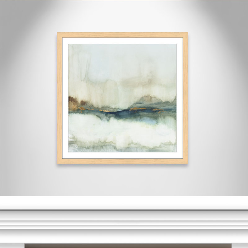 «Land Reflection», reproduction de la collection Square par Allison Pearce, Naturel, H 37,5 po x l 37,5 po