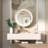 Gervon Lighted Surface Framed Round Medicine Cabinet Mirror Adjustable Shelf & AC Outlets-106226541-98501387