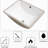 Modern White Ceramic Rectangular Undermount Bathroom Sink With Overflow - 18.5"X14", Elegant For Office And Use 18.5"X14" Undermount, Stain , Various Spaces-120961955